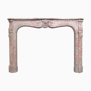 19th Century Louis XV Style French Marble Fireplace Mantel