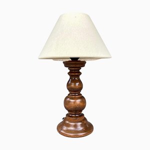 Table Lamp in Dark Wood, 1950s