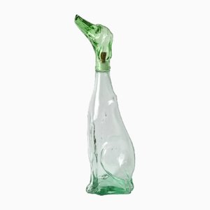 Large Dog-Shaped Glass Bottle from Empoli, 1960s