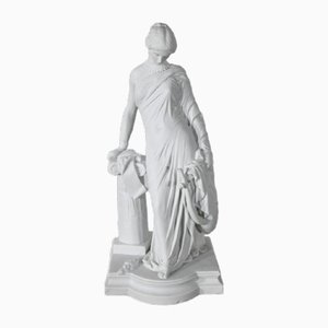 After J. Pradie, Sapho à la Colonne, 1920s, Biscuit Porcelaine