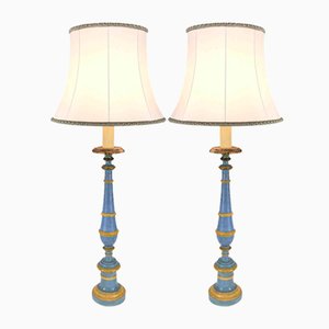Antique Candlestick Table Lamps, Early 19th century, Set of 2