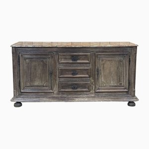 18th Century Sideboard in Oak & Faux Marble