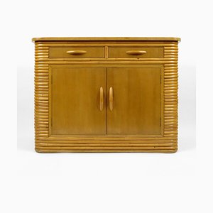 Bamboo and Wood Sideboard, 1960s