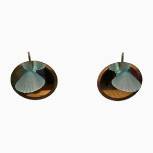 Mirror Wall Lights from Herda Amsterdam, 1980s, Set of 2