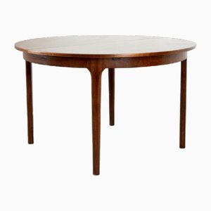 Round Extendable Teak Dining Table, 1960s