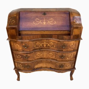 Vintage French Secretaire in Walnut with Marquetry, 1920