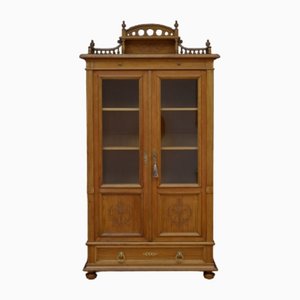 Antique French Bookcase Cabinet in Walnut, 1880