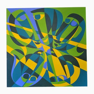 Ron Waddams, Composición abstracta, Acrílico sobre cartón, 2007