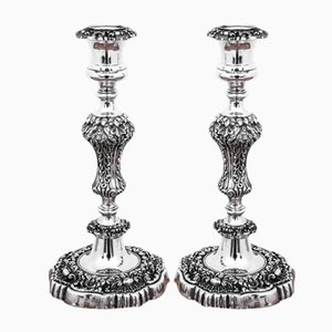 Early 20th Century Northern European Sterling Silver Candlesticks, Set of 2