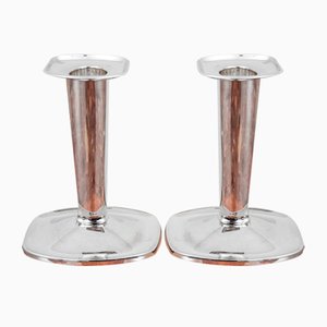 Empire Silver Candlesticks, Northern Europe, 1920s, Set of 2