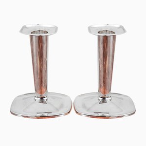 Empire Silver Candlesticks, Northern Europe, 1920s, Set of 2