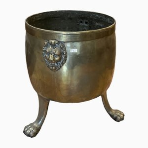 19th Century English Coal Bucket in Brass
