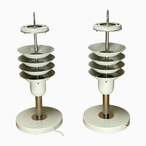 Space Age Architectural Table Lamps attributed to Abo Randers, Denmark, 1970s, Set of 2