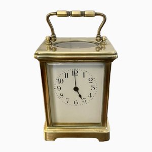 Victorian Brass and Glass Carriage Clock, 1880s