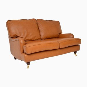 Late 20th Century Howard Style Leather Sofa