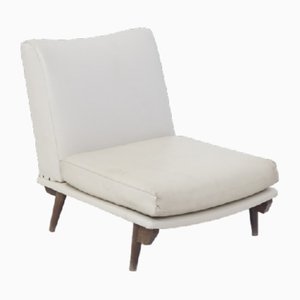 Set of Lounge Chairs in Light Leather attributed to Gianfranco Frattini, 1970s