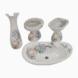 Italian Torena Sanitaryware Set in Ceramic by Antonia Campi for Lavenite Ginori, 1959, Set of 3