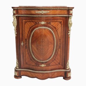 Buffet Napoleone III in marmo e legno impiallacciato, XIX secolo