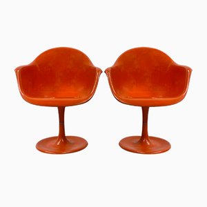 Tulip Fiberglass Swivel Chairs, 1960s, Set of 2