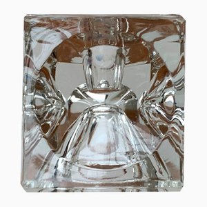 German Ice Cube Candle Holder in Glass from Peill & Putzler, 1970s