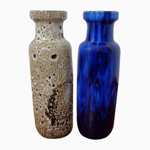 Keramik 200-22 Lava Vasen von Scheurich, 1970er, 2er Set