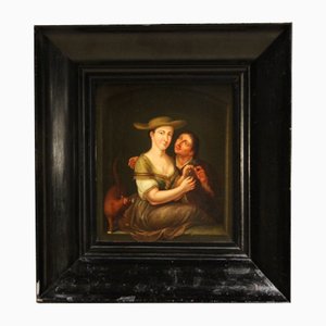 Flämischer Künstler, Genreszene, 1770, Öl auf Leinwand