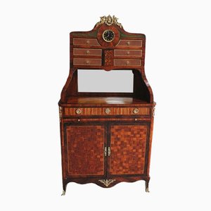 Small Late 19th Century Louis XVI Style Marquetry Veneer Buffet