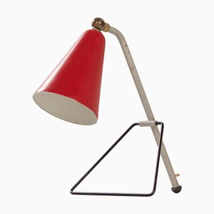 Lampe de Bureau Rouge par JJM Hoogervorst pour Anvia, 1950s