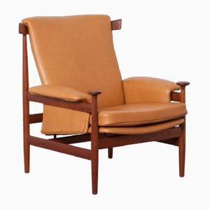 Leather Bwana Lounge Chair by Finn Juhl for France & Son, 1960s