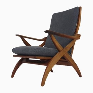 Mid-Century Teak Lounge Chair attributed to Topform, the Netherlands, 1950s