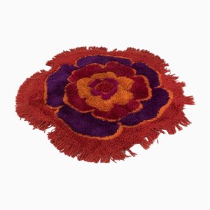 Vintage Teppich in Blumen-Optik, 1970er