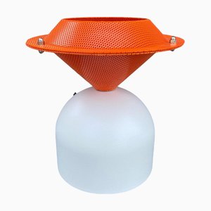 Vintage Table Light in Orange and White, 1960s