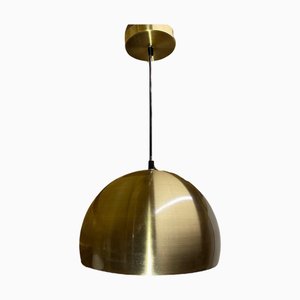 Lámpara vintage en forma de bola dorada de metal, años 60
