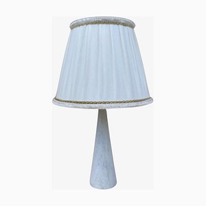 White Wood Table Lamp, Netherlands, 1960s-1970s
