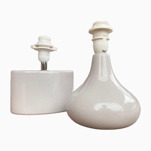 Glasierte Keramik Tischlampen, 1960er, 2er Set