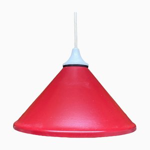 Lámpara colgante roja, años 60
