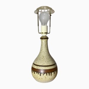 Danish Fat Lava Ceramic Table Lamp, 1960s