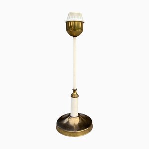 Mid-Century Modern Table Light in Brass and White Metal