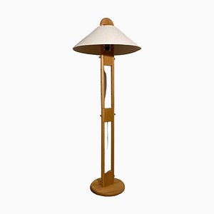 Danish Oak Floor Lamp from +LYS, 1960s