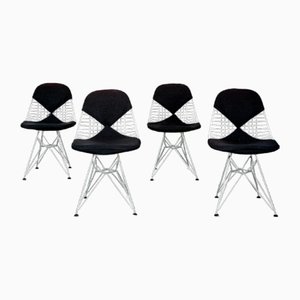 Bikini Wire Chairs by Charles & Ray Eames for Vitra, 1980s, Set of 4