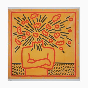 Nach Keith Haring, Explodierender Kopf, Lithografie, 1980er