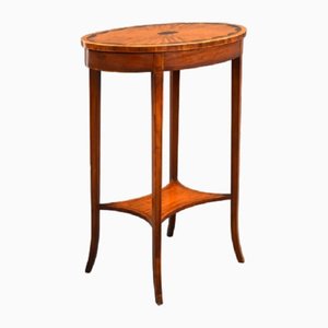 Edwardian Satinwood Oval Occasional Table, 1910s