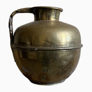 19th Century North African Brass Vessel Water Jug