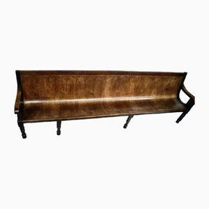 Antique Arts & Crafts Bentwood and Walnut Waiting Room Bench, 1900s