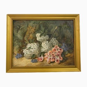 Vincent Clare, Natura morta botanica, fine XIX secolo, olio su tela