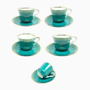 Cups with Saucers from Karolina Factory, Poland, 1970s, Set of 10