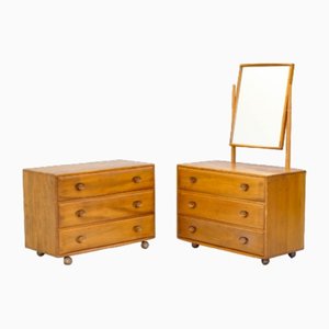 Elm Chests of Drawers by Lucien Ercoli for Ercol, 1960s, Set of 2