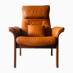 Adjustable Easy Chair in Leather, 1970s