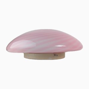 Murano Pink Roof Lamp in Pink Spiral Glass from Vetri, 1960s