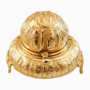Middle Eastern Gold Plated Caviar Bowl, 1930s